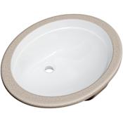 Miseno 20" Oval Undermount Bathroom Sink with Front Overflow Bright White
