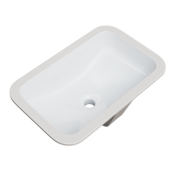 Miseno 20-7/16" Rectangular Vitreous China Undermount Bathroom Sink with Overflow White
