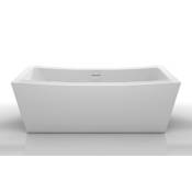 Miseno 70" Free Standing Acrylic Soaking Tub with Reversible Drain White