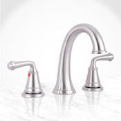 Miseno 1.2 GPM Widespread Bathroom Faucet with Pop-Up Drain Assembly Brushed Nickel