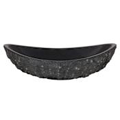 Miseno Natural Stone 20" Oval Granite Vessel Bathroom Sink Natural Black