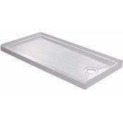 Miseno 60" x 32" Rectangular Shower Base with Single Threshold and Right Drain White