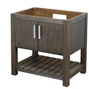 Miseno Ocean Breeze 36" Single Free Standing Vanity Cabinet Only – Less Vanity Top Cafe Mocha / Brushed Nickel Hardware