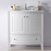 Miseno Birra 32" Free Standing Vanity with Vanity Top and Undermount Sink White