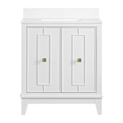 Miseno Kinsale 30" Free Standing Single Basin Vanity Set with Cabinet and Stone Composite Vanity Top Bright White
