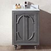 Miseno Spazio 24" Free Standing Vanity with Vanity Top and Undermount Sink Gray