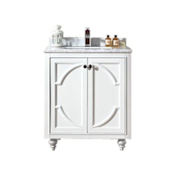 Miseno Spazio 30" Free Standing Vanity with Vanity Top and Undermount Sink White