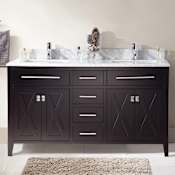 Miseno Torneo 60" Free Standing Vanity with Vanity Top and Undermount Sink Brown