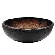Miseno Sanguinello 12" Circular Glass Vessel Bathroom Sink Brown