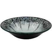 Miseno Credere 17-1/4" Circular Glass Vessel Bathroom Sink Black