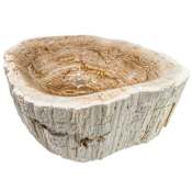 Miseno 17" Specialty Natural Stone Vessel Bathroom Sink Fossil Wood