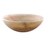 Miseno 17" Circular Onyx Vessel Bathroom Sink Green Onyx