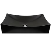 Miseno 21-3/4" Rectangular Porcelain Vessel Bathroom Sink Matte Black