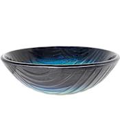 Miseno Miscela 16-1/2" Circular Glass Vessel Bathroom Sink Navy