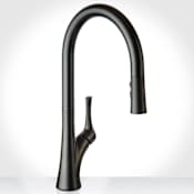 Miseno Bella Pull-Down Kitchen Faucet with EasySeat Multi-Flow Spray Head - Includes Optional Deck Plate Flat Black