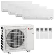 Mitsubishi 36.4K BTU Cooling / 43K BTU Heating 19.2 SEER Four Zone Wall Mount Mini Split Package with (3) 6k and (1) 18k BTU Indoor Units N/A