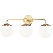 Mitzi Paige 3 Light 24" Wide Bathroom Vanity Light Aged Brass