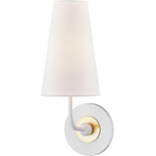 Mitzi Merri Single Light 14" Tall Bathroom Sconce Aged Brass / White