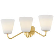 Mitzi Leonella 3 Light 24" Wide Vanity Light Aged Brass