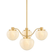 Mitzi Kristen 4 Light 30" Wide Chandelier Aged Brass