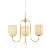Mitzi Samantha 3 Light 21" Wide Chandelier Aged Brass
