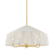 Mitzi Shivonne 5 Light 34" Wide Suspension Multi Light Pendant Aged Brass