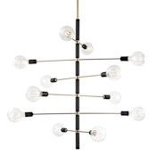 Mitzi Astrid 12 Light 36" Wide Chandelier Aged Brass