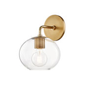 Mitzi Margot Single Light 12" Tall Bathroom Sconce Aged Brass