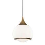 Mitzi Reese Single Light 7" Wide Mini Pendant Aged Brass