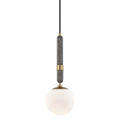 Mitzi Brielle Single Light 7" Wide Mini Pendant Aged Brass