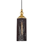 Mitzi Scarlett Single Light 5" Wide Mini Pendant Gold Leaf / Black