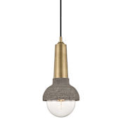 Mitzi Macy Single Light 6" Wide Mini Pendant Aged Brass