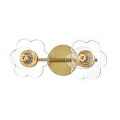 Mitzi Alexa 2 Light 14" Wide Incandescent Bathroom Vanity Light Aged Brass
