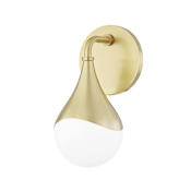 Mitzi Ariana 10" Tall LED Bathroom Sconce Aged Brass