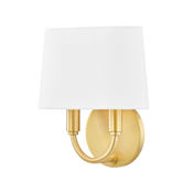 Mitzi Clair 2 Light 11" Tall Wall Sconce Aged Brass