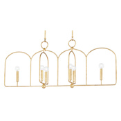 Mitzi Mallory 6 Light 45" Wide Linear Chandelier Gold Leaf