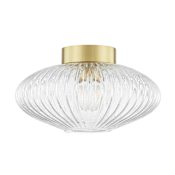 Mitzi Reba 16" Wide Flush Mount Ceiling Fixture Aged Brass