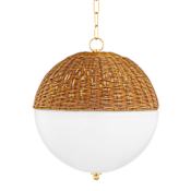 Mitzi Summer 16" Wide Pendant Aged Brass