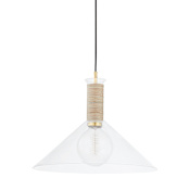 Mitzi Besa 16" Wide Pendant Aged Brass