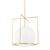 Mitzi Frankie 17" Wide Pendant Aged Brass