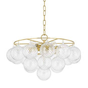 Mitzi Mimi 6 Light 23" Wide Chandelier Aged Brass