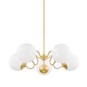 Mitzi Havana 5 Light 28" Wide Chandelier Aged Brass