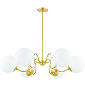 Mitzi Havana 6 Light 39" Wide Chandelier Aged Brass