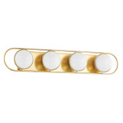 Mitzi Amy 4 Light 16" Wide Vanity Light Aged Brass