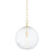 Mitzi Sara 15" Wide Pendant Aged Brass