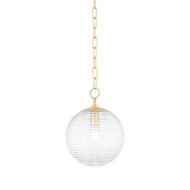 Mitzi Sara 11" Wide Pendant Aged Brass