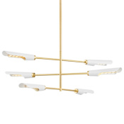Mitzi Harperrose 6 Light 48" Wide Sputnik Chandelier Aged Brass / Soft White
