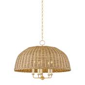 Mitzi Arwen 5 Light 30" Wide Chandelier Aged Brass