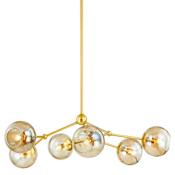 Mitzi Trixie 6 Light 35" Wide Abstract Chandelier Aged Brass