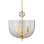 Mitzi Arianne 3 Light 13" Wide Pendant Aged Brass